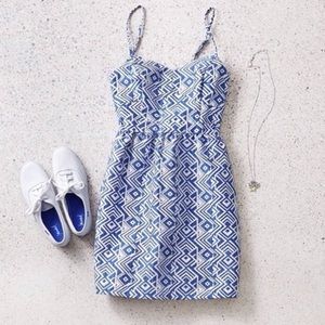 Jacquard Geometric Cut-out Dress